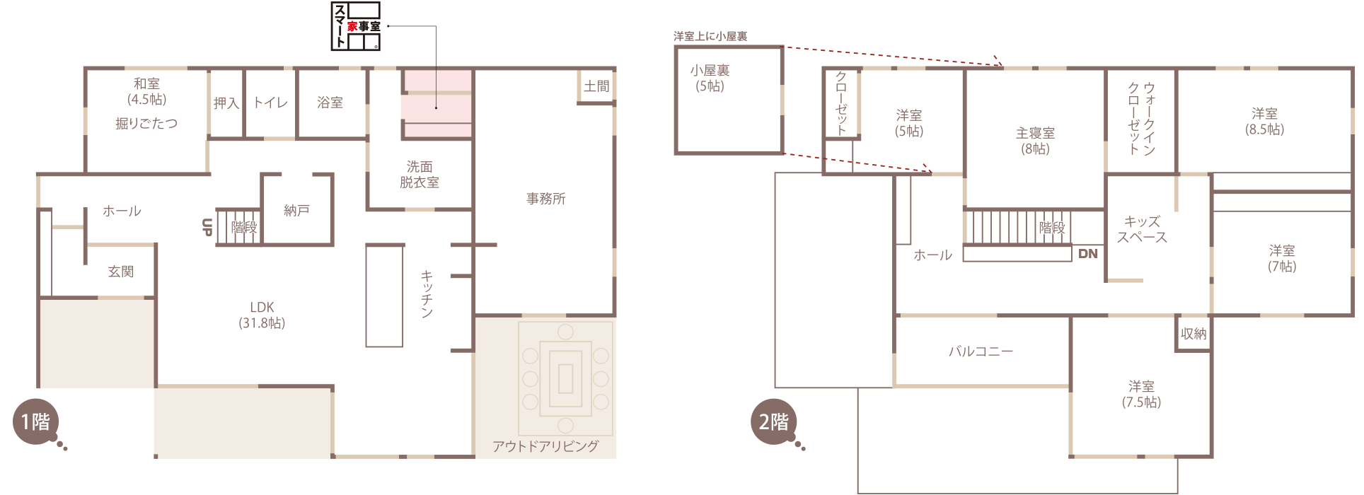 間取り図：1F・2F（PC）