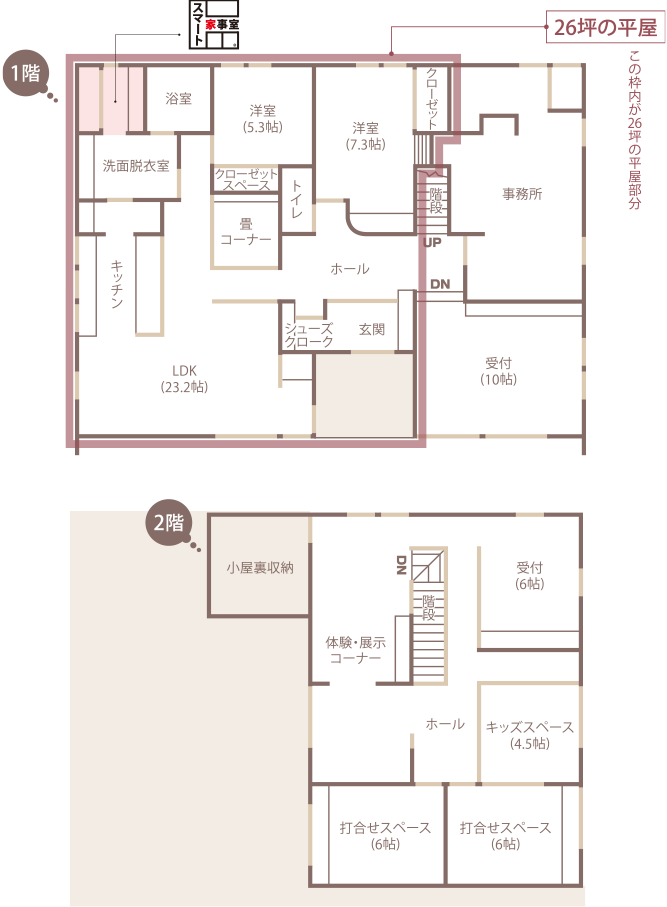 間取り図：1F・2F（SP）