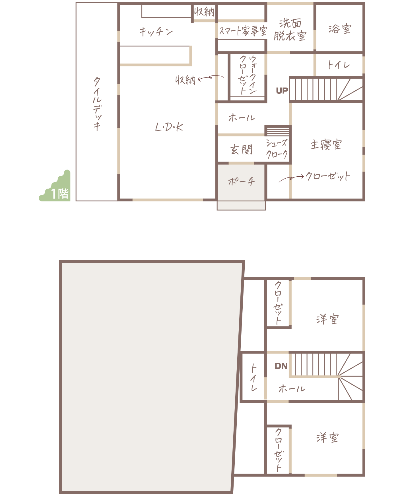 間取り図：1F・2F（SP）