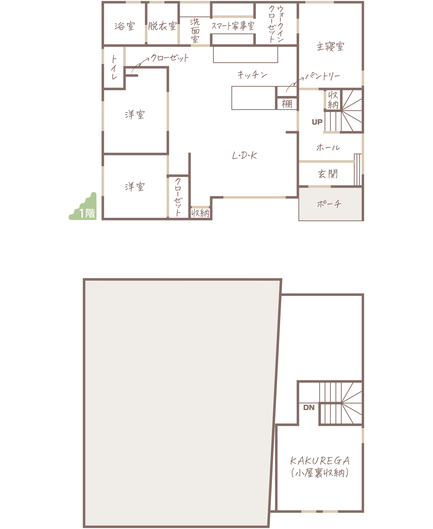 間取り図：1F・2F（SP）