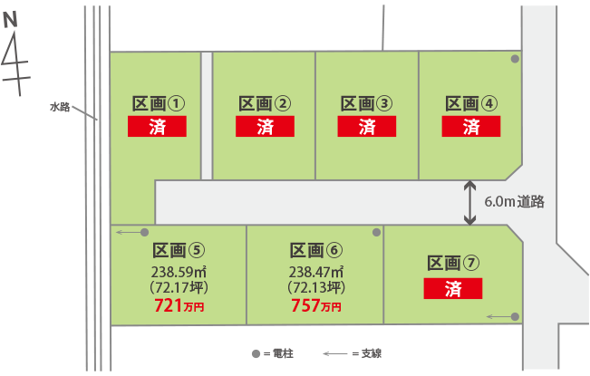 図:南アルプス市藤田 全7区画
