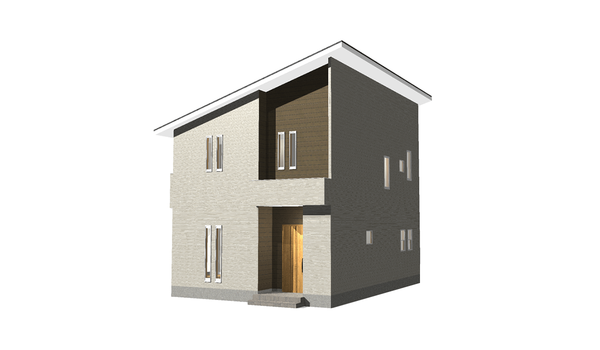 外観：36.07坪 2階建て4LDK
