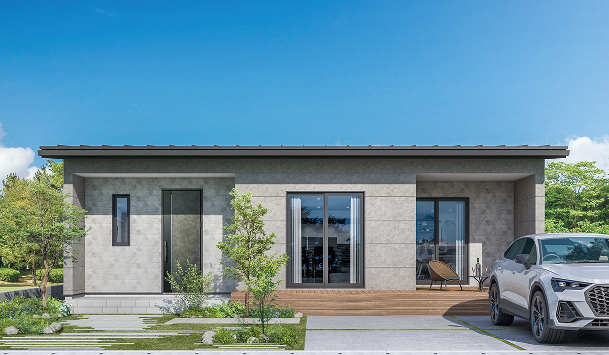 外観：27.81坪 平屋3LDK