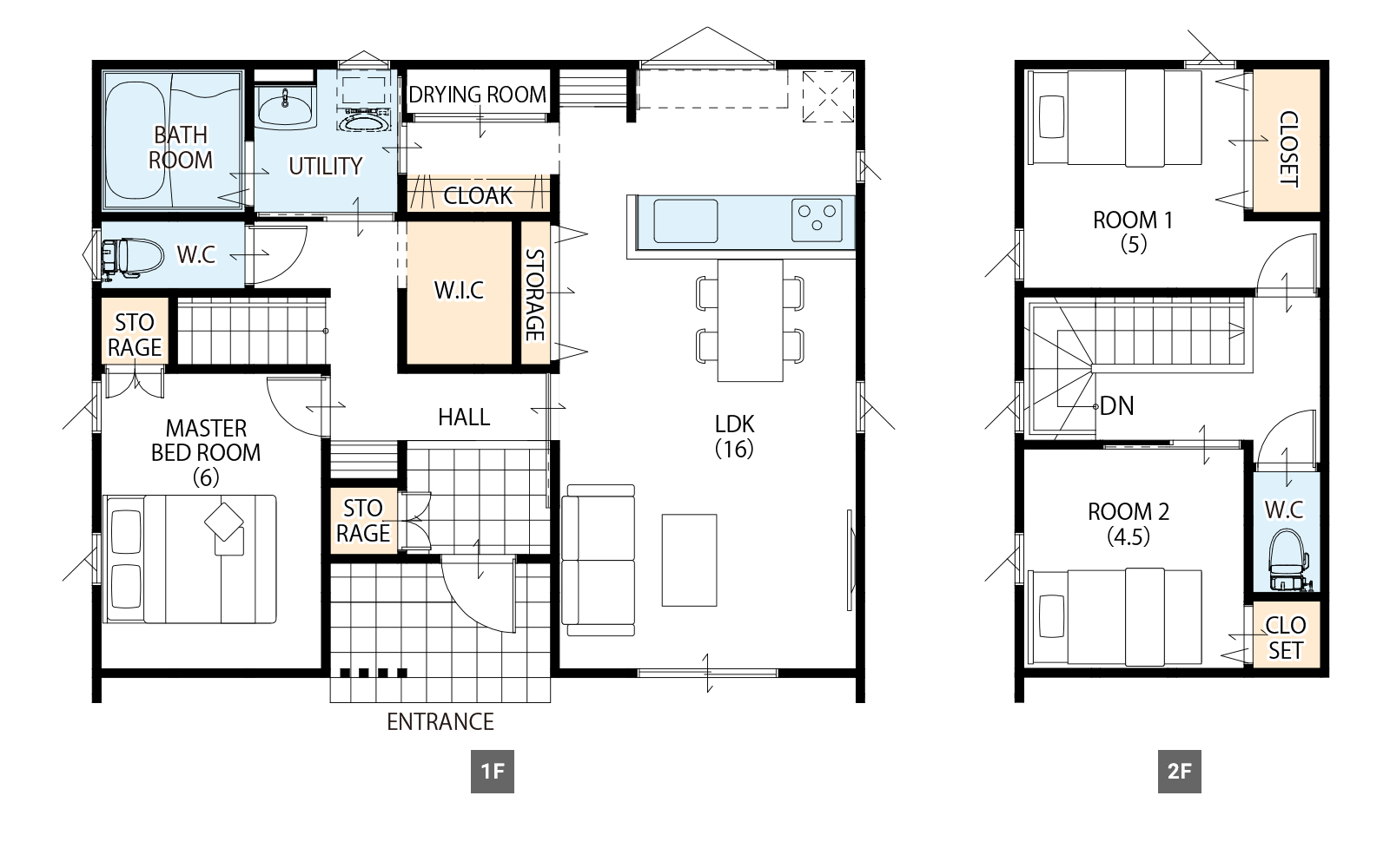 間取り図（PC）：27.43坪 1.5階建て3LDK