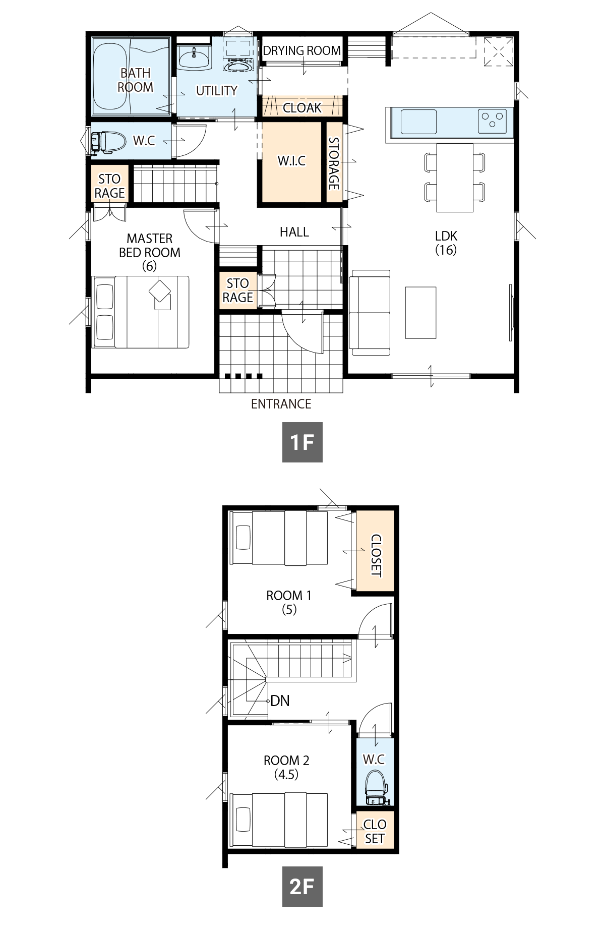 間取り図（SP）：27.43坪 1.5階建て3LDK